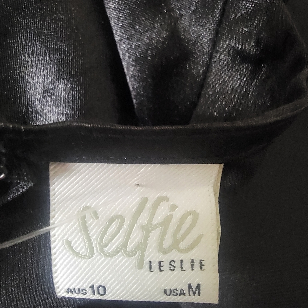 Selfie Leslie Spaghetti Strap Satin Mini Dress - Picture 6 of 6